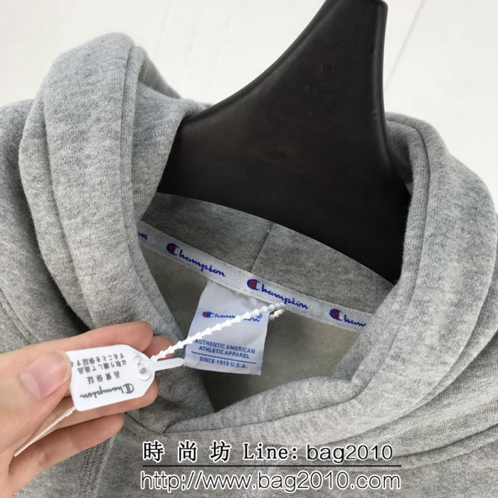 CHAMPION日版冠軍 爆款 手臂刺繡 磨毛抓絨 深空灰連帽衛衣 情侶款 ydi1380